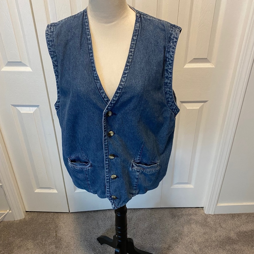 Men's Blue Denim Vest